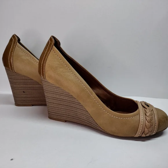 Lucky Brand "Grace" leather wedges shoes size 10M - Picture 6 of 11